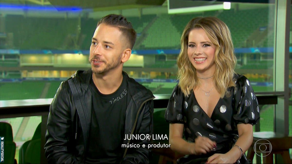 Sandy e Junior durante entrevista concedida ao Fantástico (Foto: Reprodução/Globo)