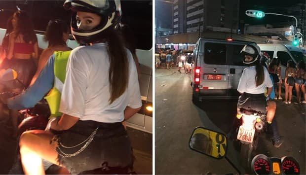 Mototáxi que levou Bruna Marquezine tira sarro com Neymar e manda recado