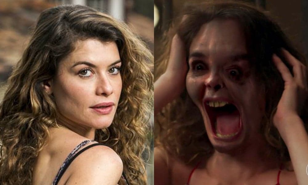 Alinne Moraes aparece com o rosto completamente desfigurado e choca telespectadores