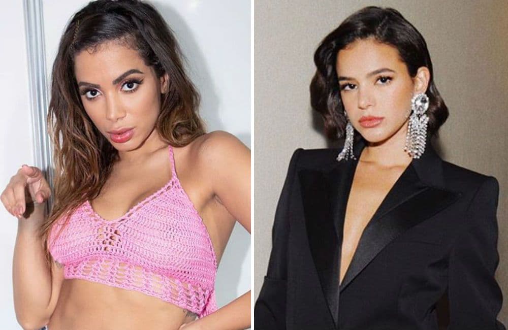 Bruna Marquezine e Anitta se estranham e internautas comentam
