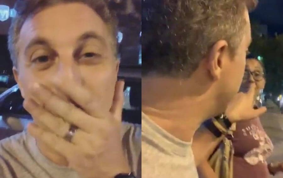 Luciano Huck vai parar na rua, é acolhido por fã e se emociona: "Alma caridosa"