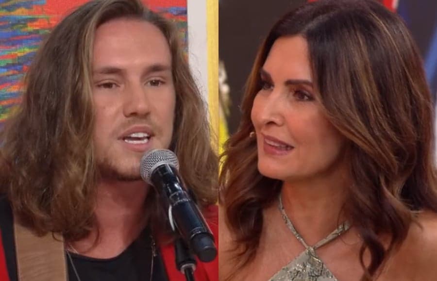 Fátima Bernardes pergunta pela namorada de Vitor Kley na Globo e ele rebate: "Eu não vou falar mais"