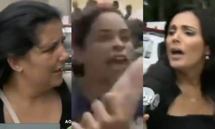 Repórter do SBT persegue as pessoas em Suzano e vítima da tragédia esbraveja: "Eu não quero falar!"