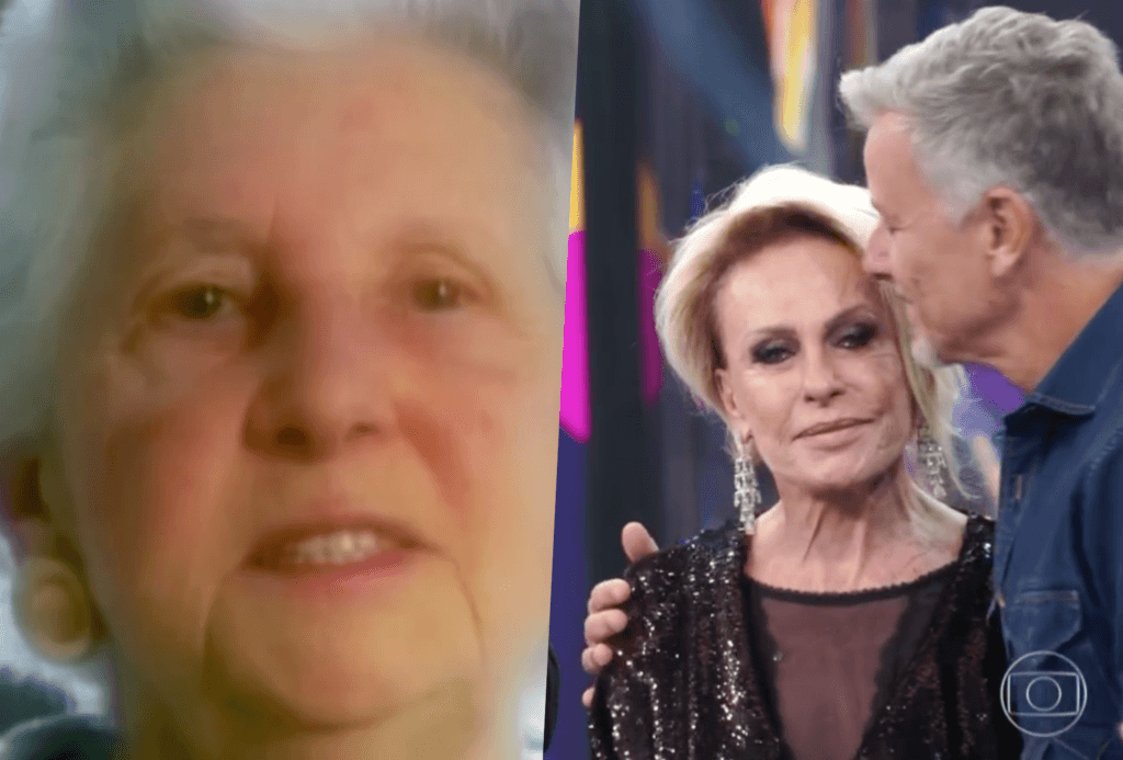 Ana Maria Braga se emociona no programa Domingão do Faustão