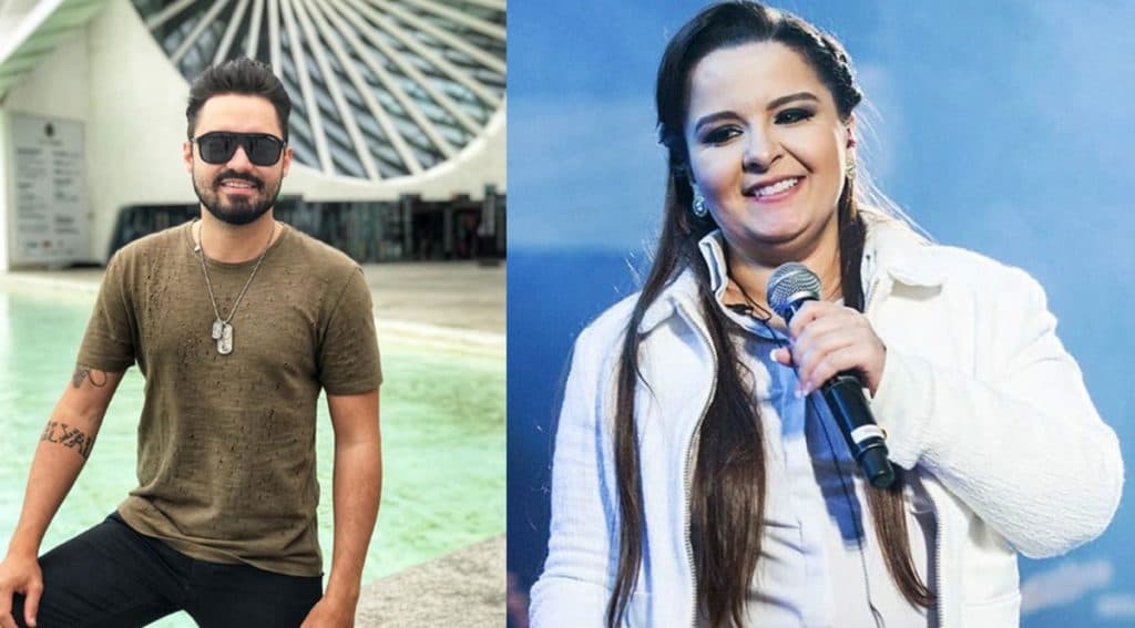 Após assumirem namoro, Fernando e Maiara se beijam durante show e enlouquecem multidão