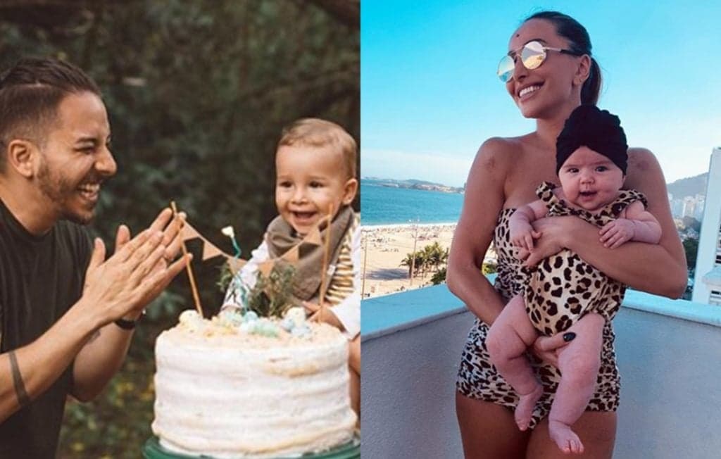 Filho de Junior Lima conhece Zoe, filha de Sabrina Sato e Duda Nagle; confira fotos