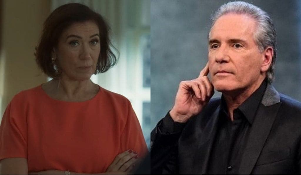 Lília Cabral debocha de Roberto Justus como apresentador em cena de O Sétimo Guardião