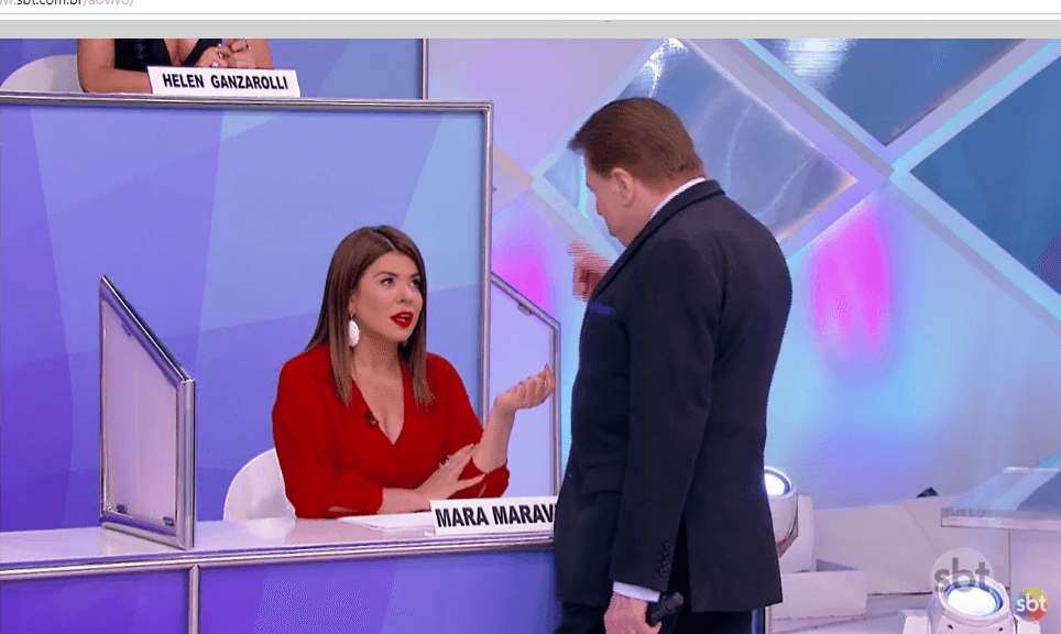 Mara Maravilha e Silvio Santos no programa dele no SBT (Foto: Reprodução/SBT) Mara Maravilha e Silvio Santos no programa dele no SBT (Foto: Reprodução/SBT)