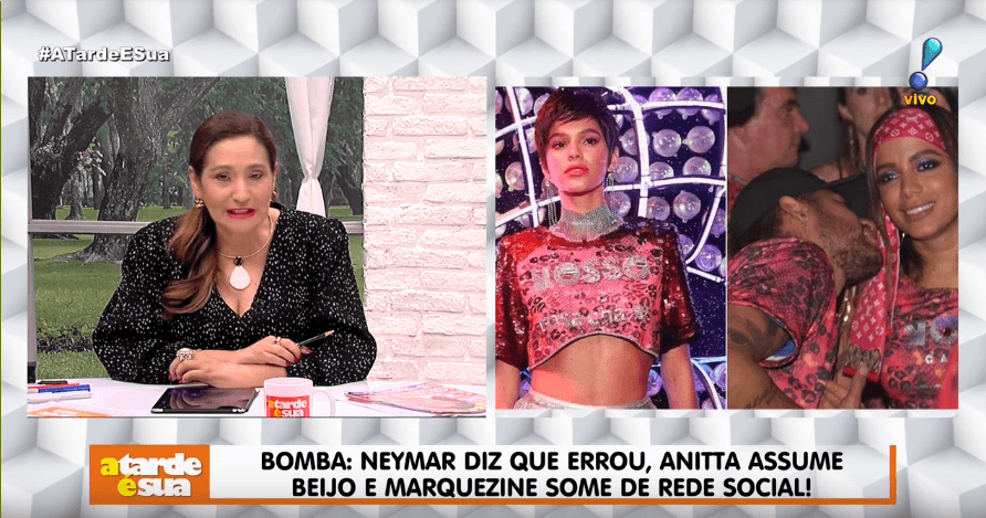 Sonia Abrão sai em defesa de Bruna Marquezine, revela que atriz está magoada e detona Neymar e Anitta após beijo: "Malandragem tem limite"