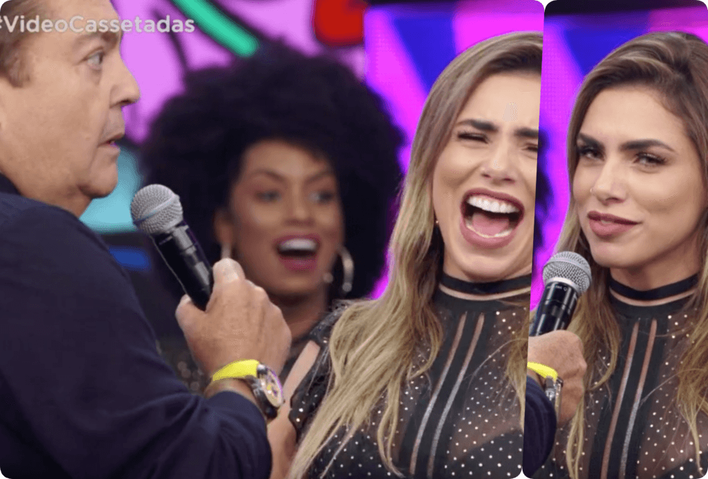 Faustão passa vergonha ao vivo na Globo, é corrigido por bailarina e fica constrangido
