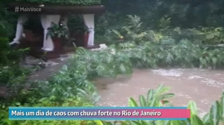 A Globo quase foi engolida pela chuva (Foto: Reprodução) A Globo quase foi engolida pela chuva (Foto: Reprodução)