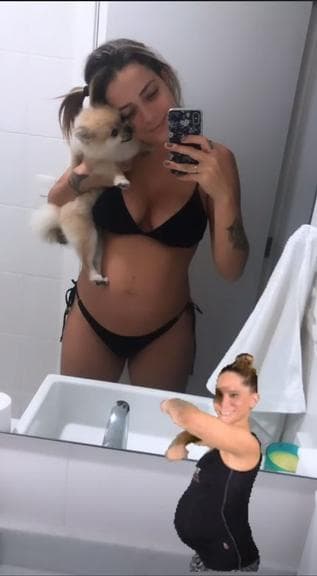Carol Dantas resolveu mostrar sua barriga de grávida e surpreendeu seus seguidores (Foto: Reprodução/Instagram)
