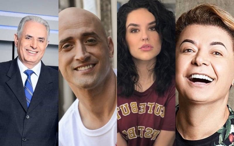 William Waack, Paulo Gustavo, Kefera e David Brazil acusados de racismo (Foto: Reprodução) William Waack, Paulo Gustavo, Kefera e David Brazil acusados de racismo (Foto: Reprodução)