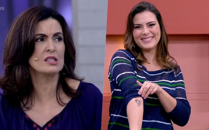 Repórter da Globo pega Fátima de supresa e revela segredo de tatuagem ao vivo no Encontro: "tomei muito cuidado"