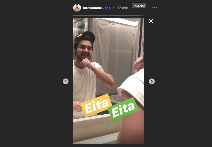 Luan Santana em seu Stories 