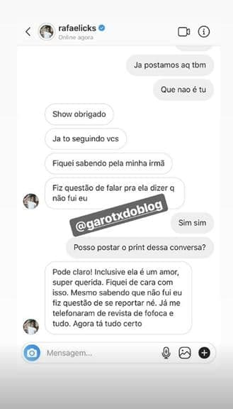 Os boatos foram esclarecidos pelo ex-BBB Os boatos foram esclarecidos pelo ex-BBB