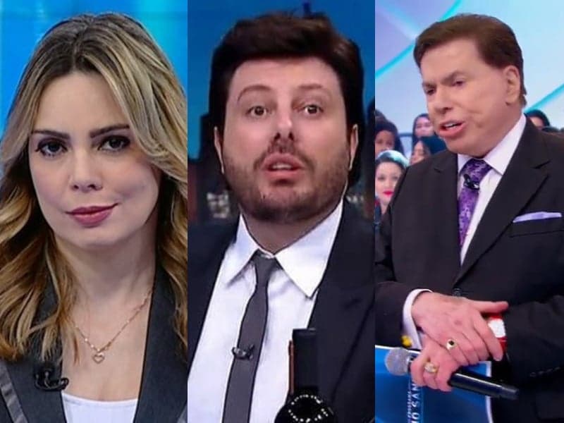 Silvio Santos coloca Danilo Gentili contra a parede e o questiona sobre romance com Rachel Sheherazade no SBT