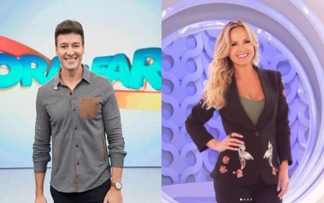Eliana não se segura, cutuca Rodrigo Faro e aparece "sambando" em cima do concorrente em vídeo: "Obrigada Deus"