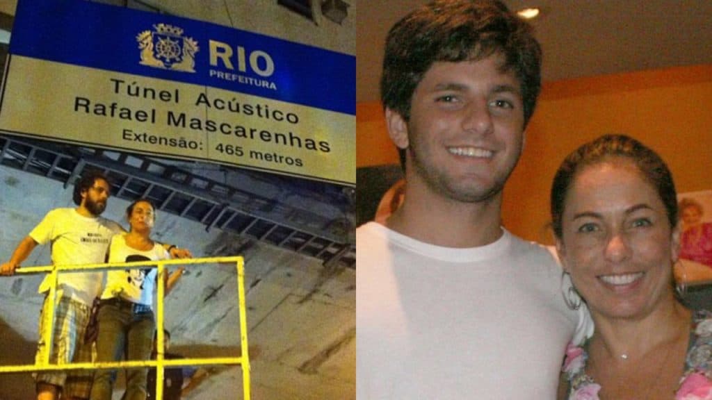 Túnel com nome de filho morto de Cissa Guimarães desaba no Rio, atinge veículo lotado e vídeo do exato momento é divulgado