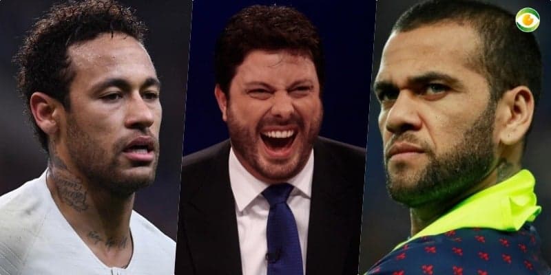 Danilo Gentili comenta foto de Neymar com Daniel Alves, pede para eles usarem calcinha e gera mal estar
