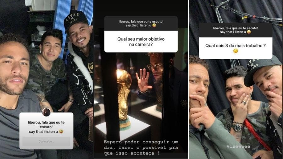 Neymar e seus "parças" Gil Cebola e Jota Amâncio (Foto: Reprodução/Instagram) Neymar e seus "parças" Gil Cebola e Jota Amâncio (Foto: Reprodução/Instagram)