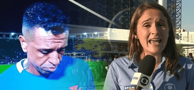 Após ser forçada pela Globo, repórter cai no choro e dá abraço em goleiro humilhado
