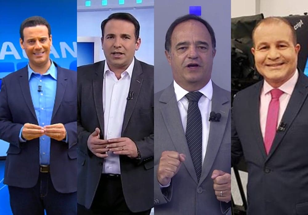 Apresentadores de várias regiões do Balanço Geral, exibido pela Record. (Foto: Reprodução/Montagem)