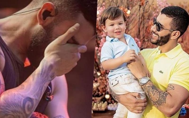 Filho de Gusttavo Lima, de apenas 1 ano, invade show do cantor, sobe no palco e choca ao falar no microfone