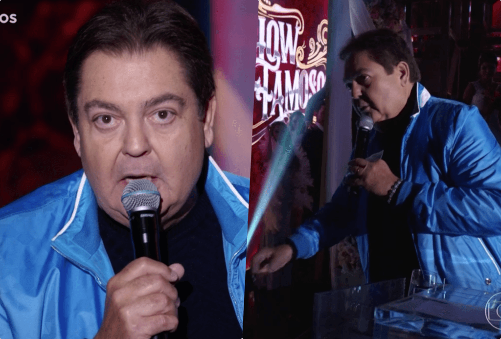 Ao vivo, Faustão paralisa programa, manda orquestra ficar quieta e dá bronca em diretora: "Começou hoje?"