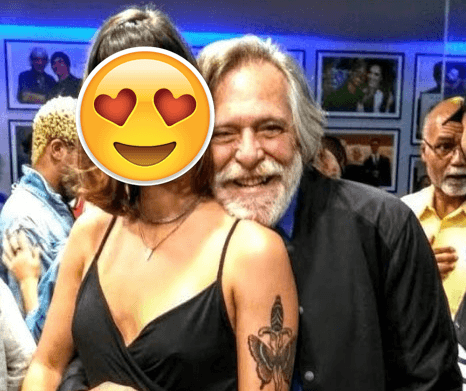 José de Abreu surpreende e surge com nova namorada que é 50 anos mais nova que ele