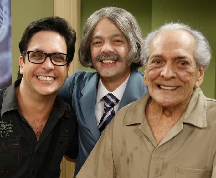 Lucio Mauro Filho, Bruno Mazzeo e Lucio Mauro (Foto: Raphael Dias / Gshow)