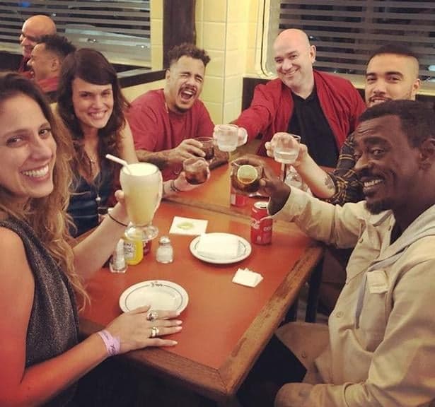 Marcelo D2 estava nesse encontro entre a neta de Lima Duarte e o cantor Seu Jorge. Foto: Reprodução Marcelo D2 estava nesse encontro entre a neta de Lima Duarte e o cantor Seu Jorge. Foto: Reprodução