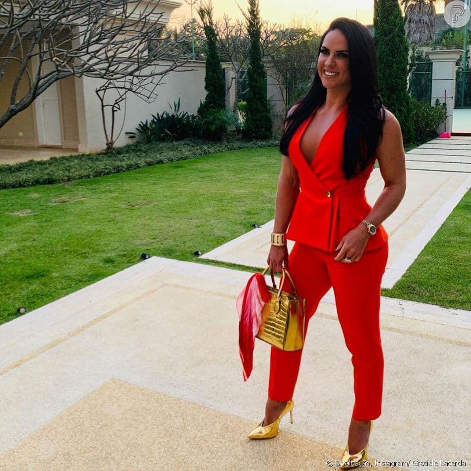 Graciele Lacerda copia truque de maquiagem de Bruna Marquezine em festa de aniversário de neto de Zezé di Camargo.