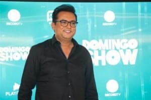 O famoso apresentador da Record, Geraldo Luis em uma coletiva de imprensa (Foto: AgNews)