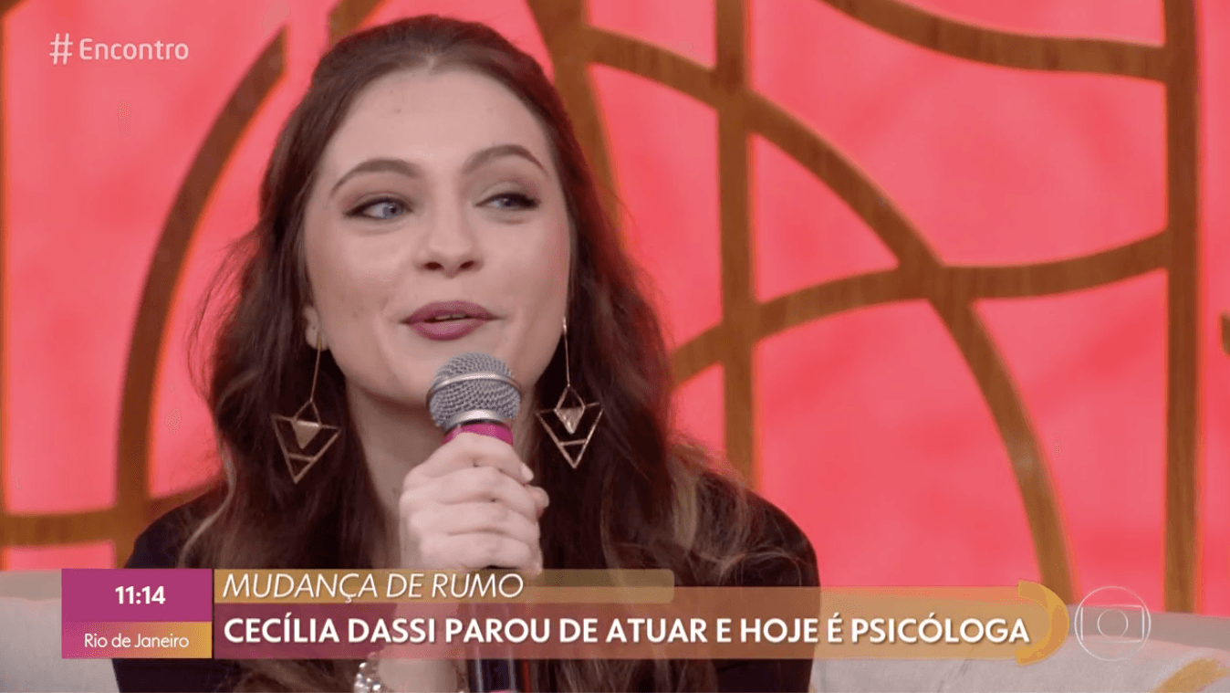 Ex-atriz mirim, Cecília Dassi, de Por Amor participou hoje do Encontro com Fátima Bernardes Foto: Reprodução