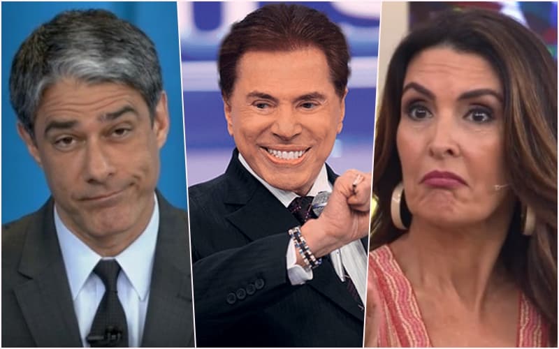 Silvio Santos recebe ex apresentadores da Globo, ataca William Bonner e elogia Fátima Bernardes: "mais bonita"