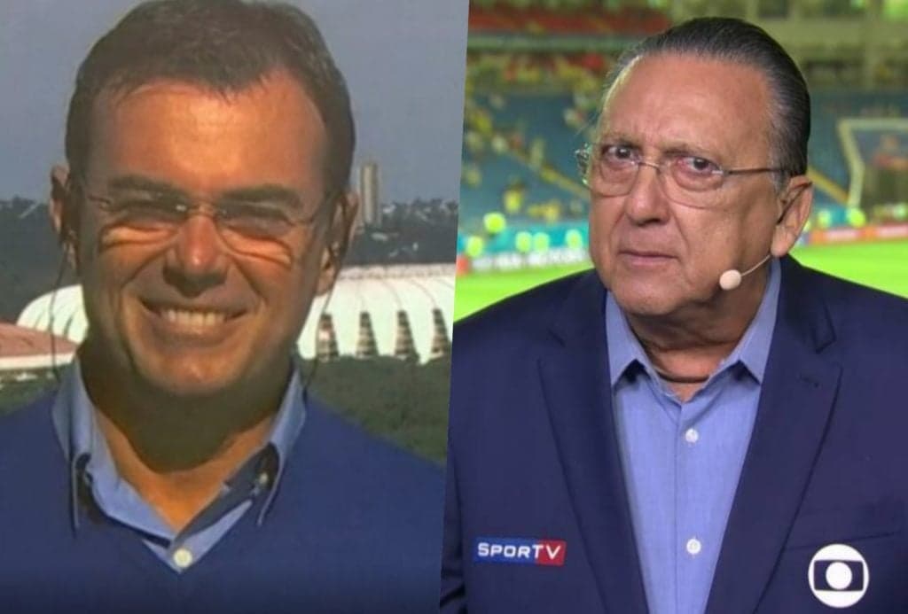 Galvão Bueno passa vergonha na Globo, tem segredo revelado ao vivo por Tino Marcos e repórter se explica: "Escapou"