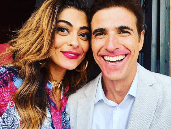 Juliana Paes e Reynaldo Gianecchini nos bastidores de A Dona do Pedaço (Foto: Reprodução/ Instagram)
