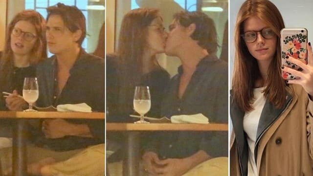 O ator Rômulo Arantes Neto foi visto aos beijos com a modelo argentina Sonia Vasena (Foto: Reprodução)