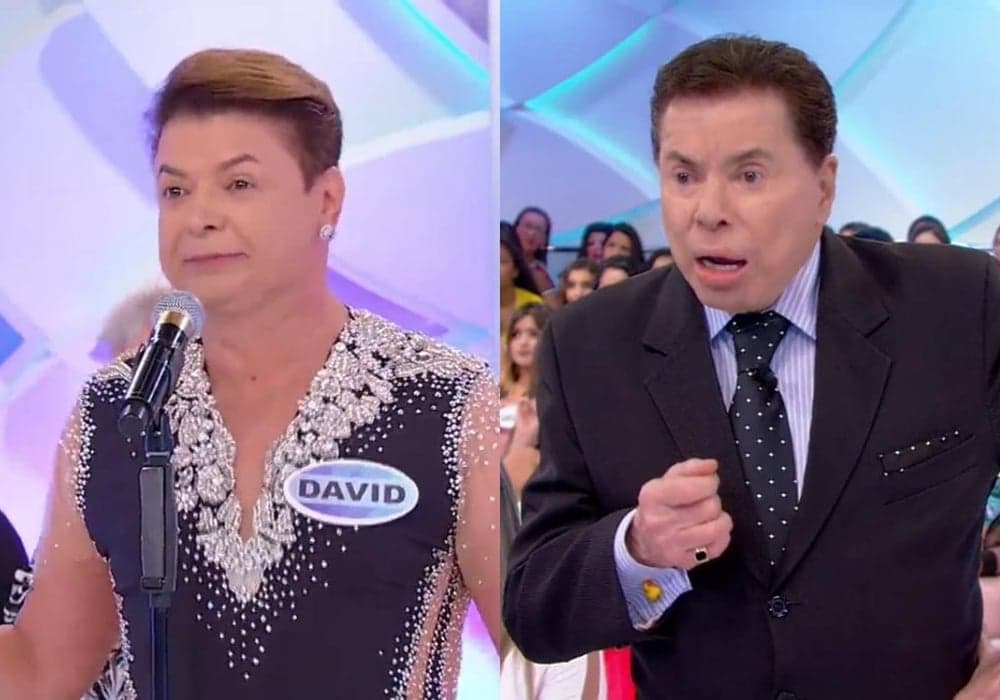 Silvio Santos coloca David Brazil em situação complicada e ele explica briga com Bruna Marquezine