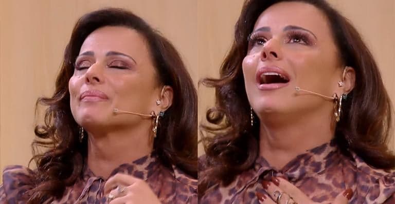 Viviane Araújo cai no choro durante o Tamanho Família, Márcio Garcia pede tempo para ela se recuperar e homenagem surpreende