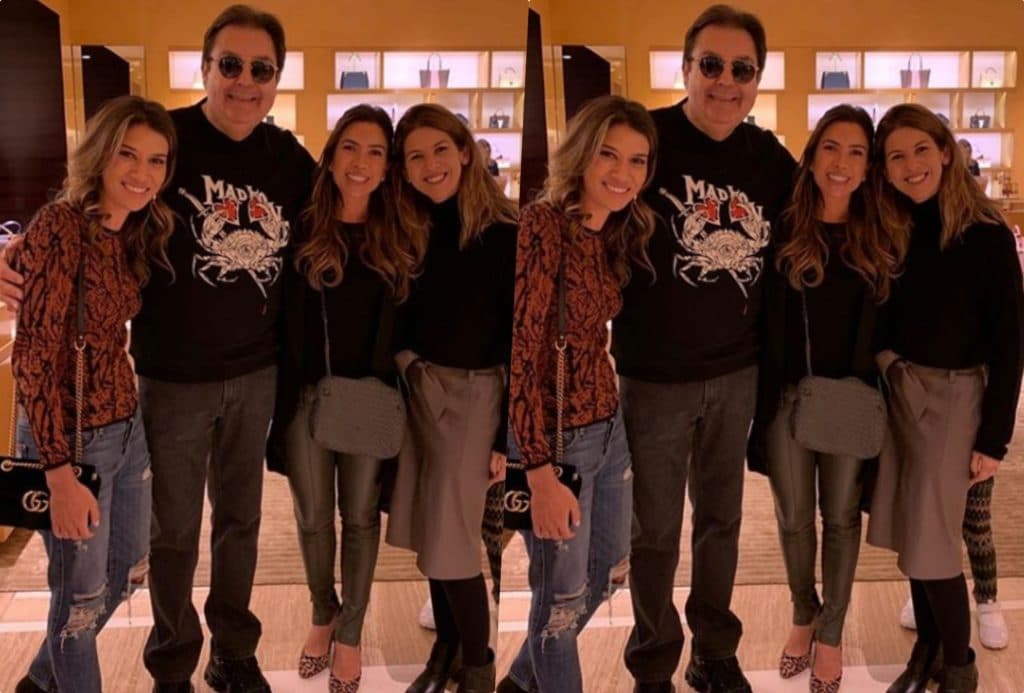 Faustão e filhas de Silvio Santos são flagrados juntos e detalhe sobrenatural na imagem intriga