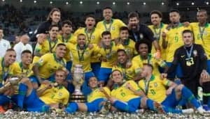 Seleção brasileira comemora a conquista da Copa América (Foto: Lucas Figueiredo/CBF) Seleção brasileira comemora a conquista da Copa América (Foto: Lucas Figueiredo/CBF)