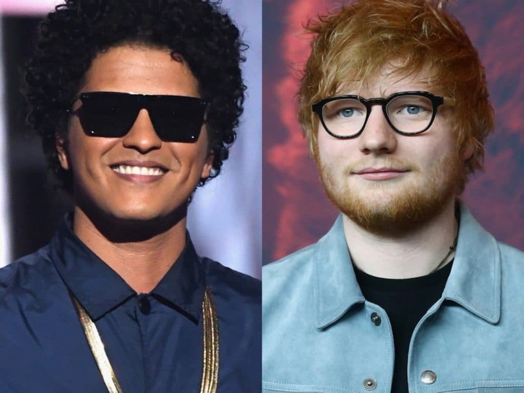 Ed Sheeran anuncia parceria com Bruno Mars e leva fãs à loucura