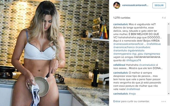 Carine Ludvic surtou com modelo por ciúme de Henrique Fogaça no passado (Foto: Reprodução/Instagram)