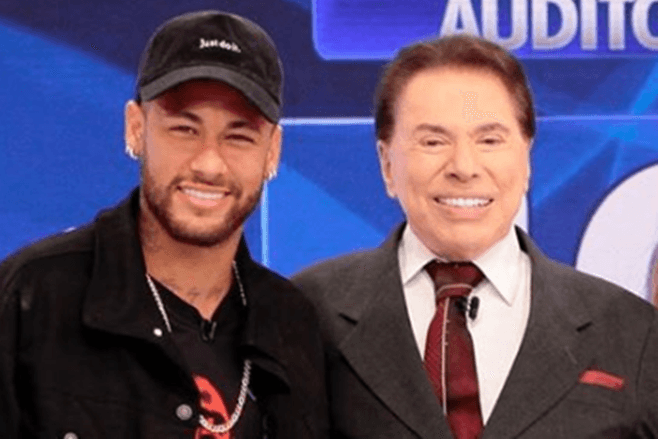 Neymar visita Silvio Santos e é tietado pela família Abravanel: "Sou fã"