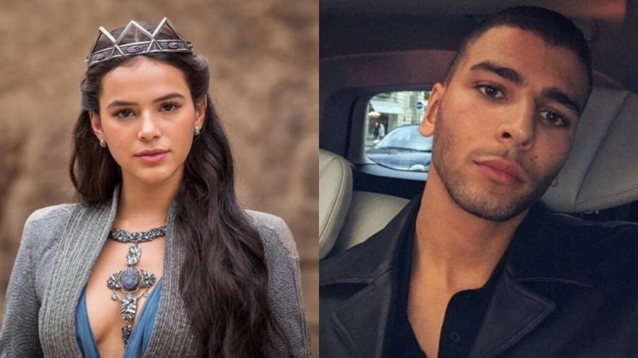 Bruna Marquezine e Younes Bendjima (Foto: Reproduçao/TV Globo/Montagem TV Foco)