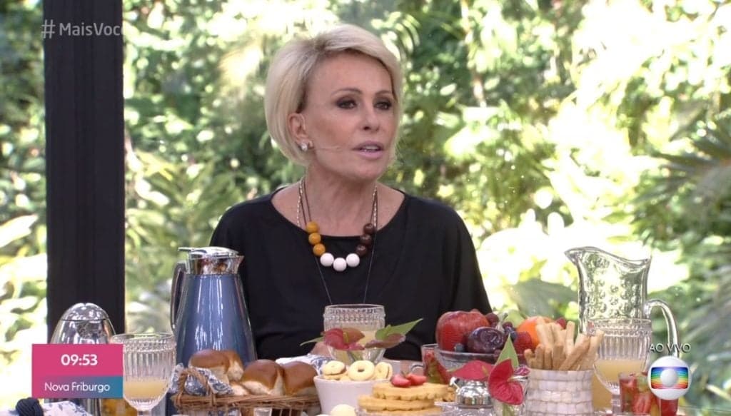 Ana Maria Braga no Mais Você recebeu Reynaldo Gianecchini de A Dona do Pedaço (Foto: Reprodução)