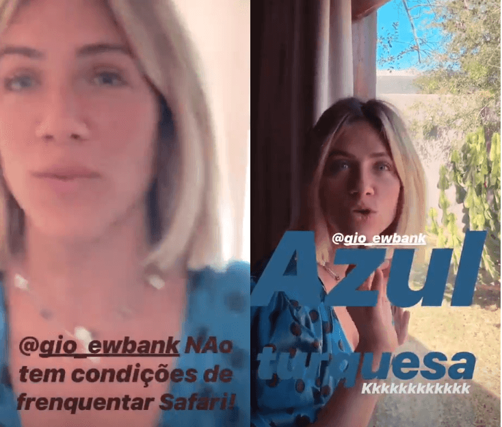 Giovanna Ewbank se desespera com saco escrotal de macaco em casa: 'Azul turquesa'