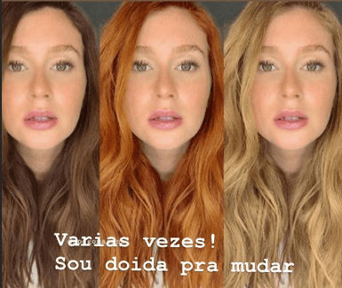 Marina Ruy Barbosa surgiu loura e morena em fotos publicadas nas redes sociais (Foto: Reprodução/ Instragram) Marina Ruy Barbosa surgiu loura e morena em fotos publicadas nas redes sociais (Foto: Reprodução/ Instragram)